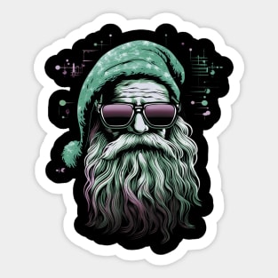 Modern Santa Claus with sun glasses Sticker